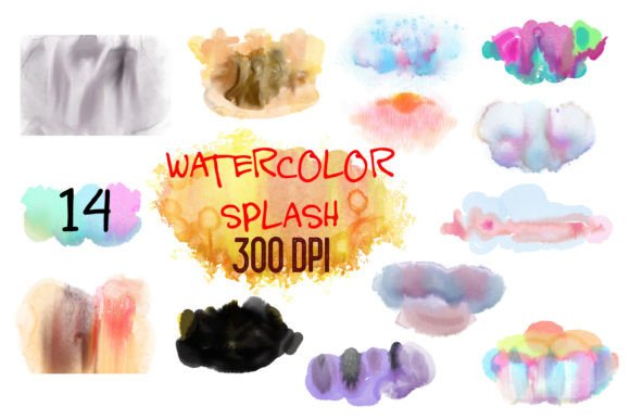 14 Watercolor Splash, Watercolor Paint: A Versatile Design Element for Creative Projects