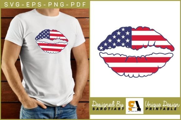 American Lip with USA Flag Design Shirt: A Unique Expression of Patriotism and Creativity