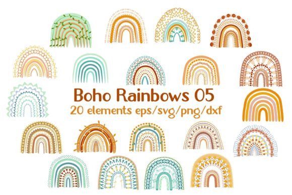 Boho Rainbow: A Versatile Design Element for Creative Projects