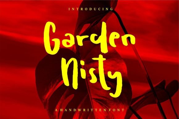 Garden Nisty: A Handwritten Font with Calligraphy Style