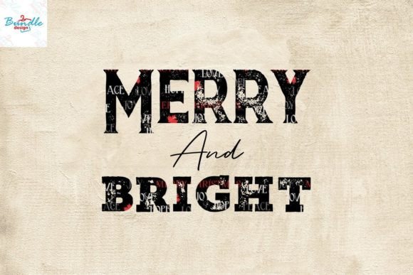 Merry and Bright SVG DXF PNG File