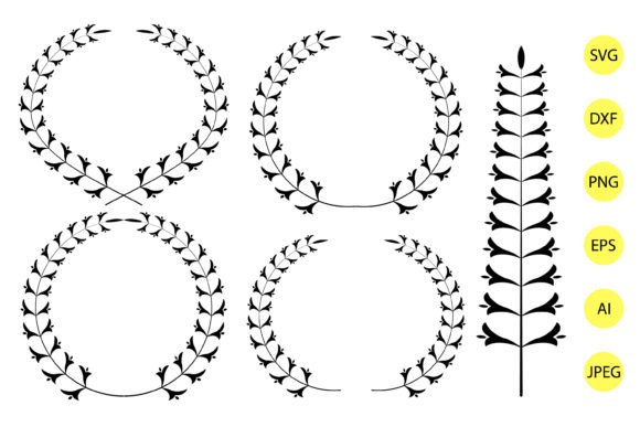 Wreath Silhouette Vector Illustration: A Versatile Design for Creative Projects